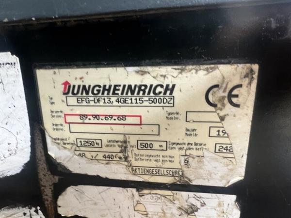 Grote foto 1998 jungheinrich efg df13 elektrische heftruck zeer compact 1300kg triplex mast 500cm agrarisch heftrucks