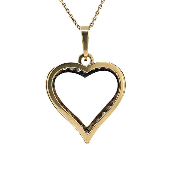 Grote foto gouden hanger hart met diamant 14 krt 1247.5 sieraden tassen en uiterlijk bedels en hangers