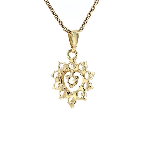 Grote foto gouden hanger hart met zirkonia 14 krt 142.5 sieraden tassen en uiterlijk bedels en hangers
