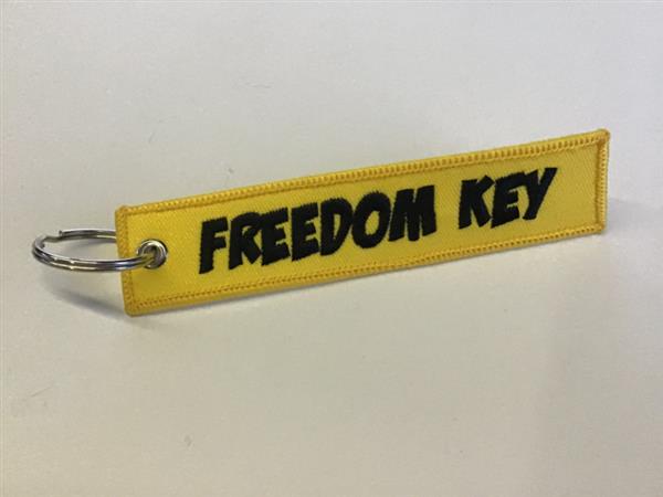Grote foto freedom key yellow sleutelhanger verzamelen overige verzamelingen