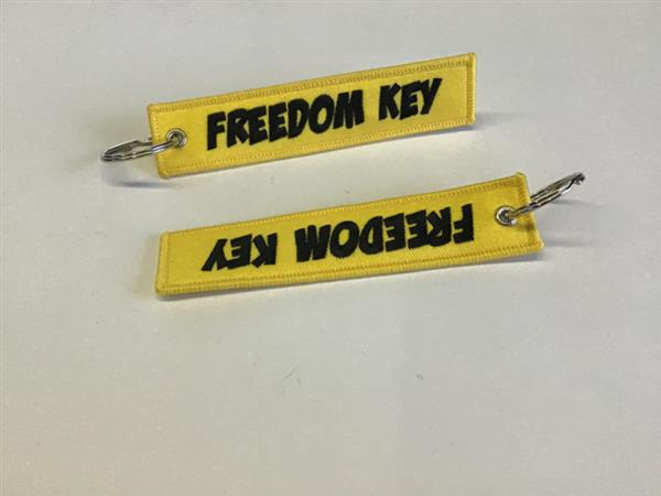 Grote foto freedom key yellow sleutelhanger verzamelen overige verzamelingen