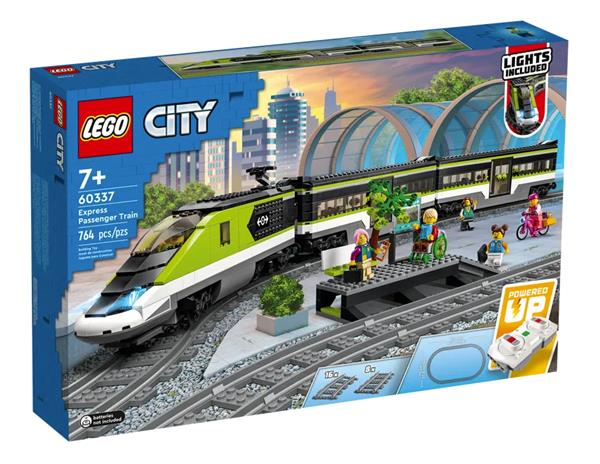 Grote foto lego city 60337 passagierssneltrein kinderen en baby duplo en lego