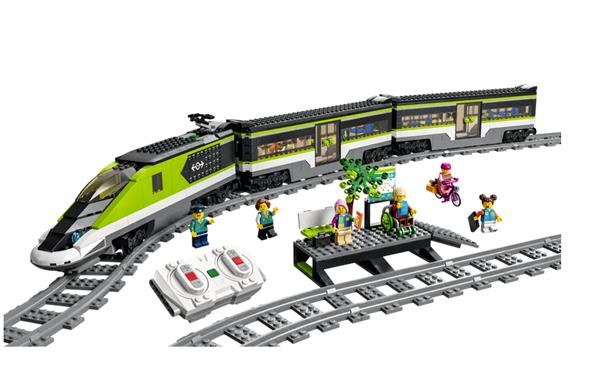 Grote foto lego city 60337 passagierssneltrein kinderen en baby duplo en lego