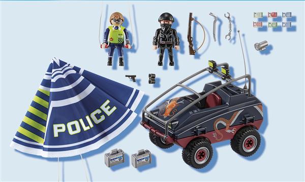 Grote foto playmobil city action 70781 politieparachute achtervolging kinderen en baby duplo en lego