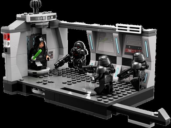 Grote foto lego star wars 75324 dark trooper aanval kinderen en baby duplo en lego