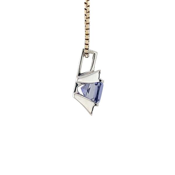 Grote foto witgouden hanger met diamant en blauw glas 18 krt 397.5 sieraden tassen en uiterlijk bedels en hangers