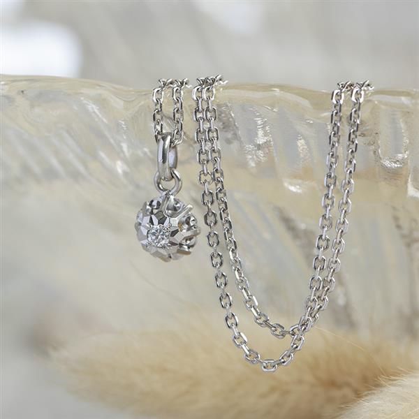 Grote foto witgouden solitair hanger met diamant 14 krt 212.5 sieraden tassen en uiterlijk bedels en hangers