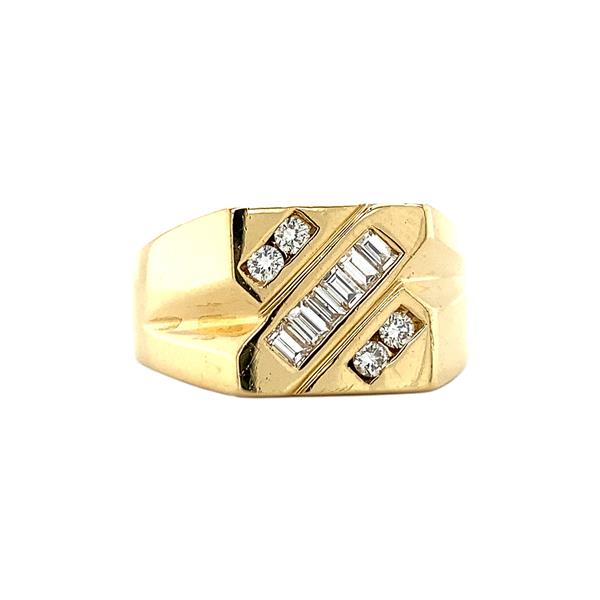 Grote foto gouden heren ring met diamant 18 krt 1697.5 sieraden tassen en uiterlijk ringen voor haar