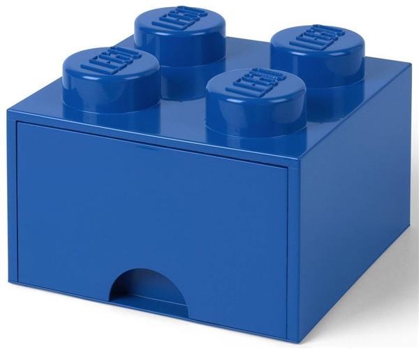 Grote foto lego opberglade brick 4 blauw kinderen en baby duplo en lego