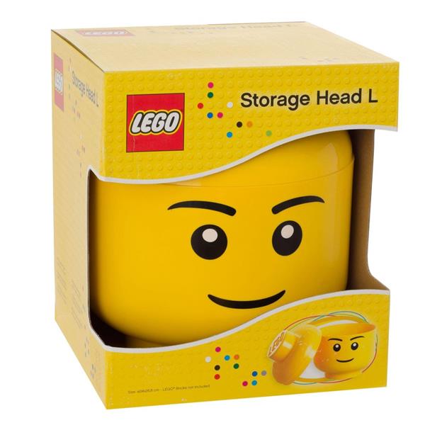 Grote foto lego storage head l boy kinderen en baby duplo en lego