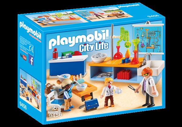Grote foto playmobil city life 9456 scheikundelokaal kinderen en baby duplo en lego