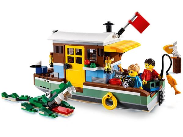 Grote foto lego creator 31093 woonboot aan de rivier kinderen en baby duplo en lego