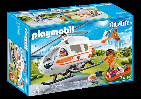 Grote foto playmobil city life 70048 eerste hulp helikopter kinderen en baby duplo en lego