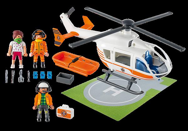 Grote foto playmobil city life 70048 eerste hulp helikopter kinderen en baby duplo en lego