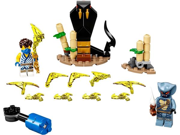 Grote foto lego ninjago 71732 epische strijd set jay tegen serpentine kinderen en baby duplo en lego