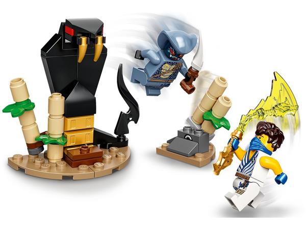 Grote foto lego ninjago 71732 epische strijd set jay tegen serpentine kinderen en baby duplo en lego