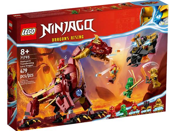 Grote foto lego ninjago 71793 heatwave transformerende lavadraak voorv kinderen en baby duplo en lego