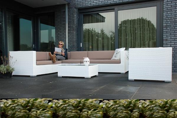 Grote foto loungeset arbrini wit wicker slechts 1295 tuin en terras tuinmeubelen