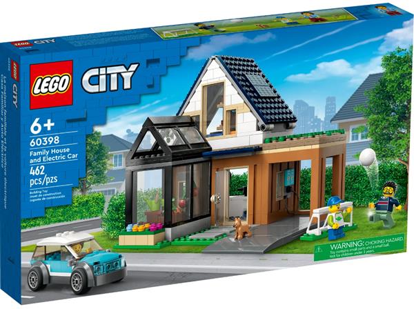 Grote foto lego city 60398 gezinswoning en elektrische auto voorverkoo kinderen en baby duplo en lego
