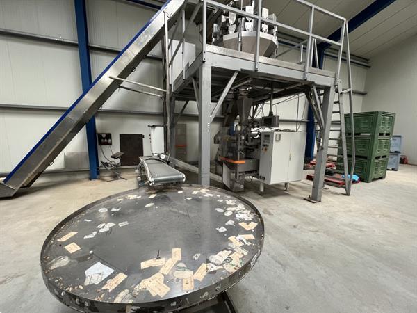 Grote foto hastamat multihead afweegmachine met verticale flowpackmachine en transportbanden agrarisch tuinbouw