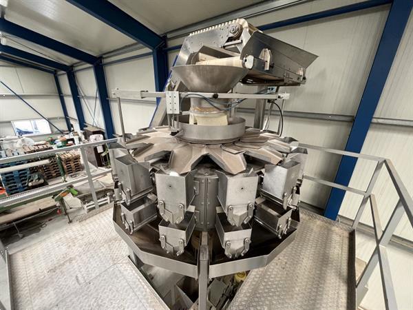 Grote foto hastamat multihead afweegmachine met verticale flowpackmachine en transportbanden agrarisch tuinbouw