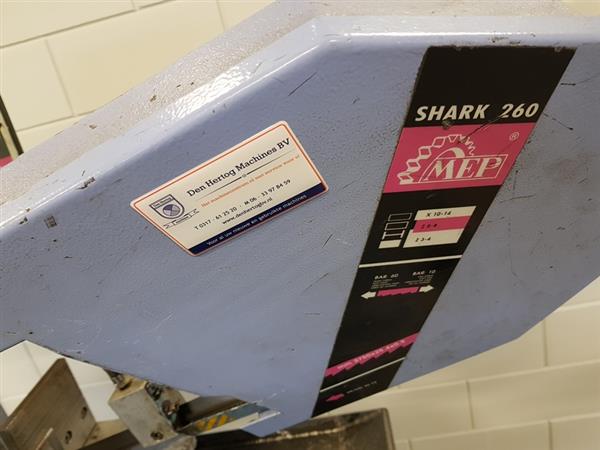 Grote foto mep bandzaag shark 260 halfautomaat rond 225mm doe het zelf en verbouw zaagmachines