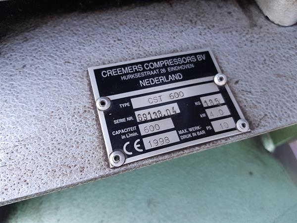 Grote foto gebruikte creemers compressor cst 600 4kw 400v doe het zelf en verbouw compressors