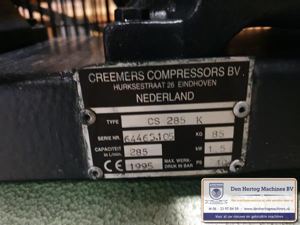 Grote foto creemers cst 285 k zuigercompressor gebruikte compressor doe het zelf en verbouw compressors