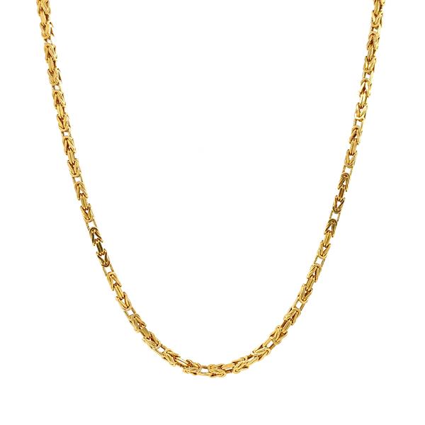 Grote foto gouden collier koningsschakel 49 cm 18 krt 1125 sieraden tassen en uiterlijk kettingen