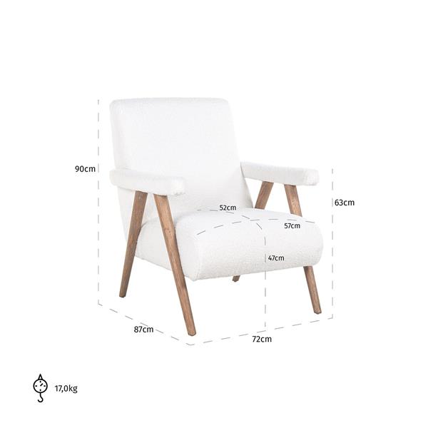 Grote foto fauteuil bono white furry fire retardant himalaya 900 white furry huis en inrichting stoelen
