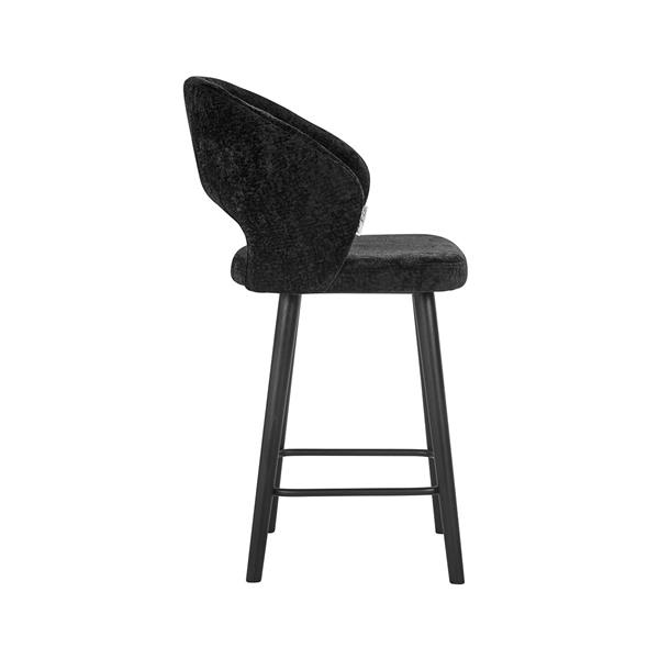 Grote foto counterstoel savoy black chenille bergen 809 black chenille huis en inrichting stoelen