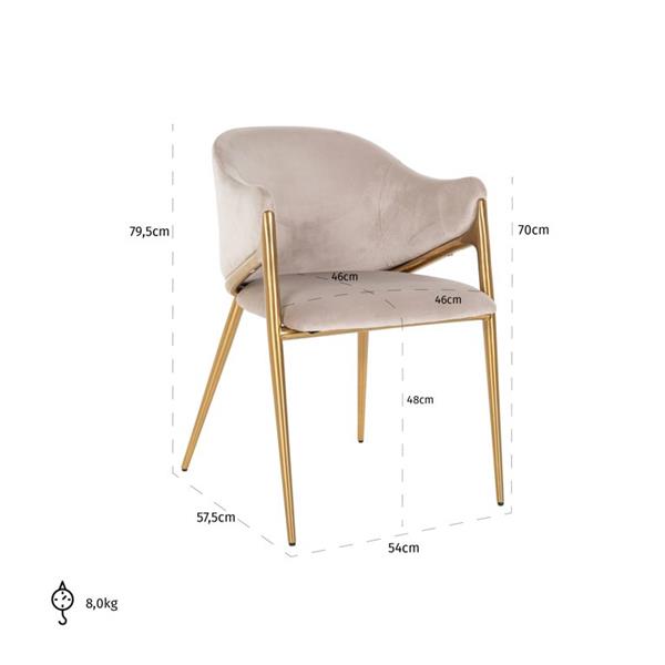 Grote foto stoel gwen khaki velvet fire retardant fr quartz 903 khaki huis en inrichting stoelen