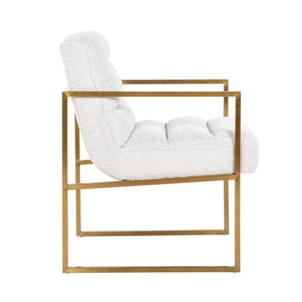 Grote foto stoel lizzy white boucl gold copenhagen 900 boucl white huis en inrichting stoelen