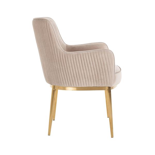 Grote foto stoel breeze khaki velvet brushed gold fire retardant fr quartz 903 khaki huis en inrichting stoelen