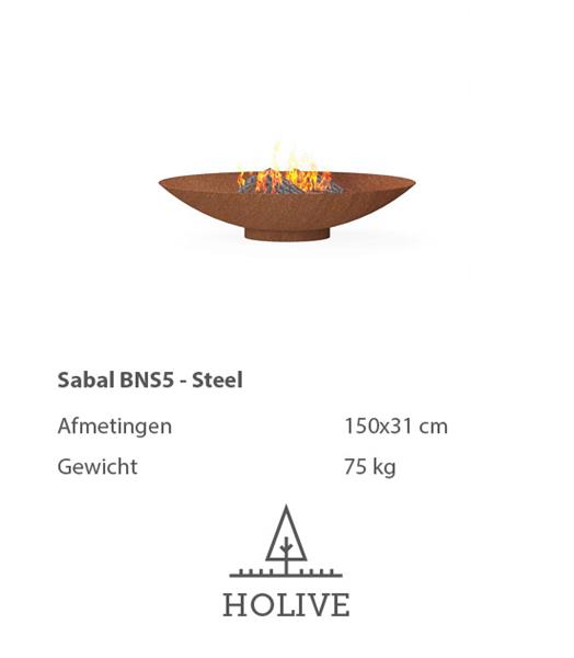 Grote foto vuurschaal sabal cortenstaal doorsnede 60 cm. tot 200 cm. huis en inrichting kachels en openhaarden