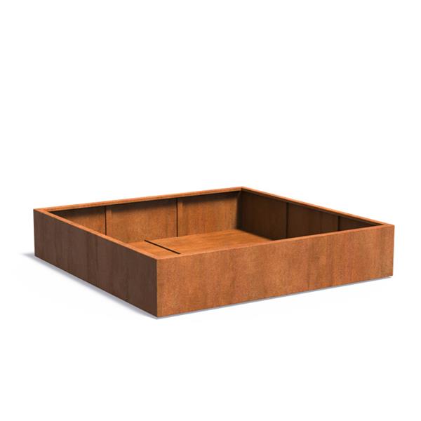 Grote foto cortenstaal akelei v1.3 plantenbak 200x200x40 cm. tuin en terras bloembakken