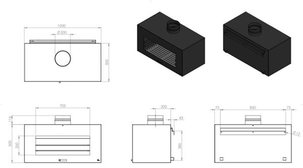 Grote foto adezz tuinhaard panax bkwg1.200 cortenstaal hr coating zwart tuin en terras buitenkeukens