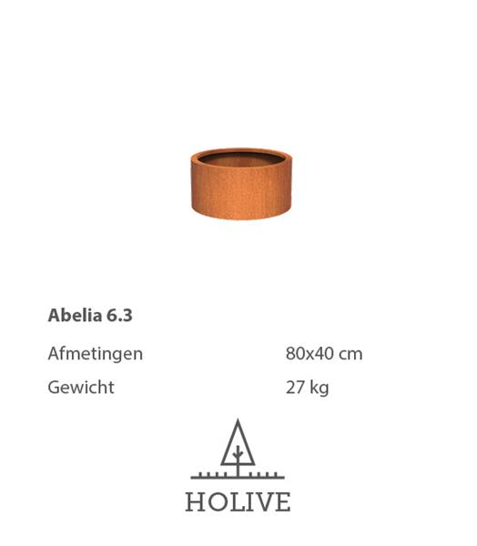 Grote foto cortenstaal abelia 6.3 plantenbak 80x40 cm. tuin en terras bloembakken