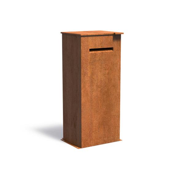 Grote foto cortenstaal brievenbus case pakketjesbus case 50x40x120 cm. huis en inrichting woningdecoratie