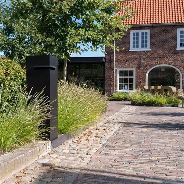 Grote foto brievenbus ivar ivc1 cortenstalen brievenbus 35x35x120 cm. huis en inrichting woningdecoratie