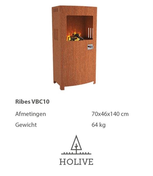 Grote foto vuurtafel ribes vbc10 gas 705x46x140 cm. huis en inrichting woningdecoratie