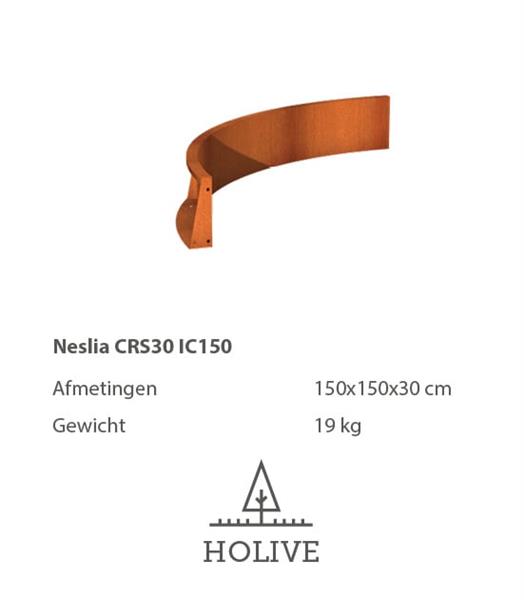 Grote foto neslia crs30 ic150 keerwand cortenstaal inwendige ronde hoek 30 cm hoog 150 cm lengte huis en inrichting woningdecoratie