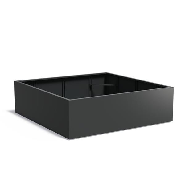 Grote foto berberis 5.2 vierkante aluminum plantenbak 100x100x60 cm. leverbaar in vele kleuren tuin en terras bloembakken