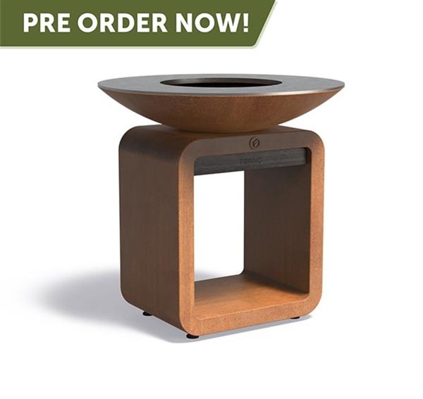 Grote foto forno seare halo fsh.1000 doorsnede 100 cm bakplaat plancha grill cortenstaal houtgestookt tuin en terras buitenkeukens