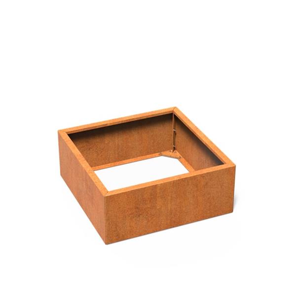 Grote foto cortenstaal connect 100x100x60 cm. plantenbak in 4 delen tuin en terras bloembakken