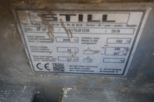 Grote foto vs 21198 elektrische meerijd palletwagen still bj2018 2ton doe het zelf en verbouw hefwerktuigen