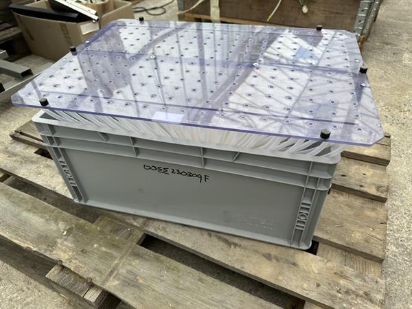 Grote foto lehners handzaaimachine voor trays met 216 cellen agrarisch tuinbouw