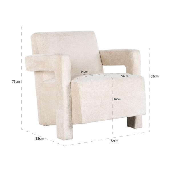 Grote foto fauteuil devanto white chenille bergen 900 white chenille huis en inrichting stoelen