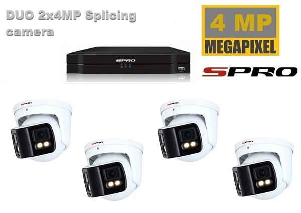 Grote foto nvr 3tb met 4 dubbele 4mp color camera audio audio tv en foto videobewakingsapparatuur