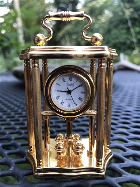 Grote foto miniatuurklok churchill huis en inrichting klokken